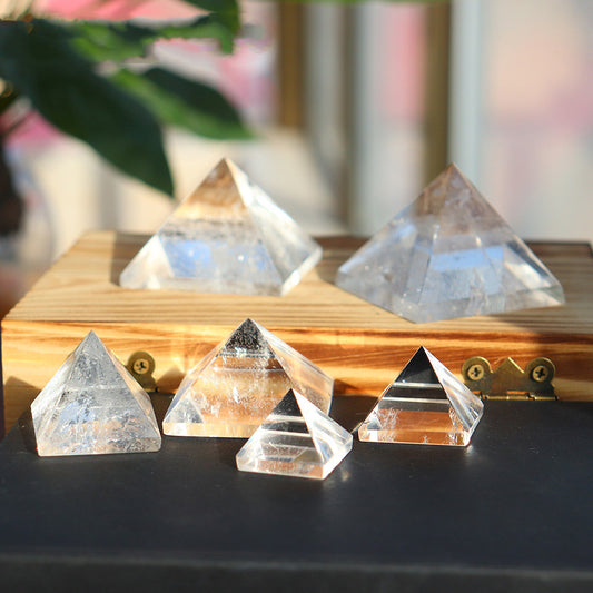 Home Natural White Crystal Pyramid Ornament